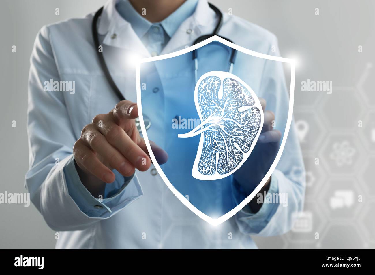 Protecting patient`s health and recovery concept. Neutral color palette, copy space for text. Stock Photo